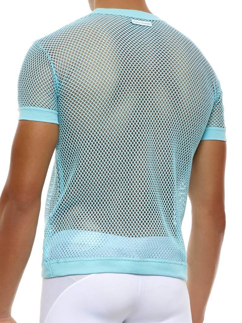 Mens MODUS VIVENDI C-Through Fishnet T-Shirt