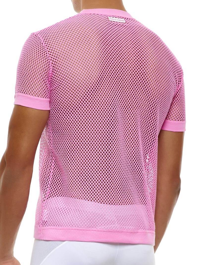 Mens MODUS VIVENDI C-Through Fishnet T-Shirt