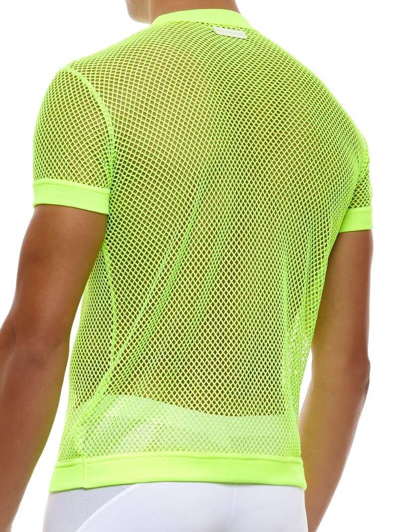 Mens MODUS VIVENDI C-Through Fishnet T-Shirt