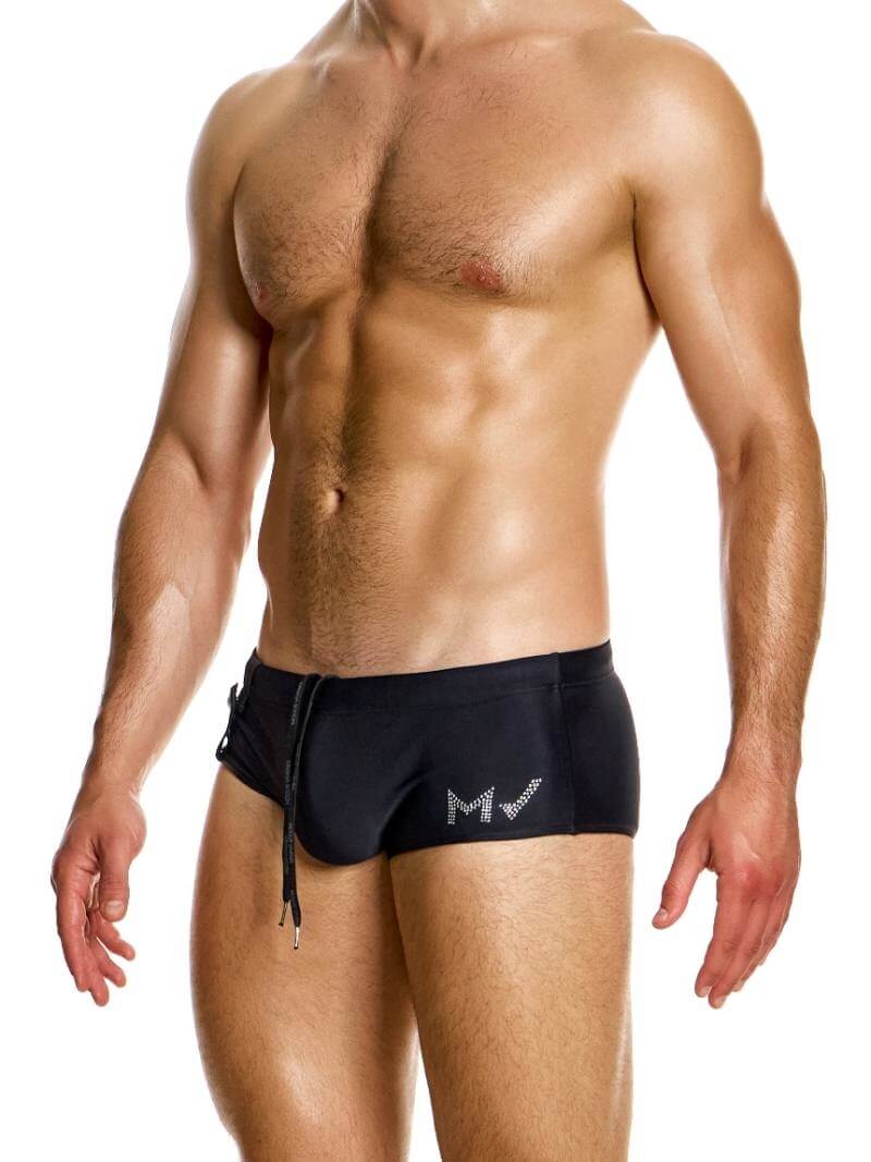 Mens MODUS VIVENDI Diamonds Brazil Cut Swim Trunk
