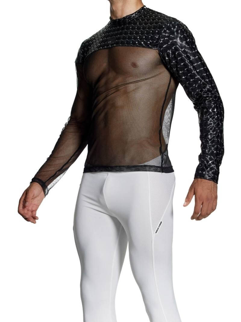 Mens MODUS VIVENDI Holographic Long-Sleeve Top