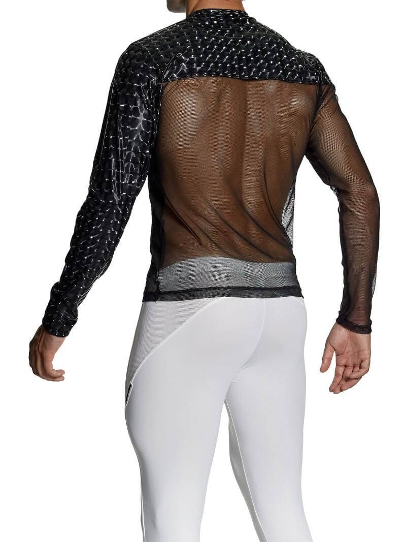 Mens MODUS VIVENDI Holographic Long-Sleeve Top