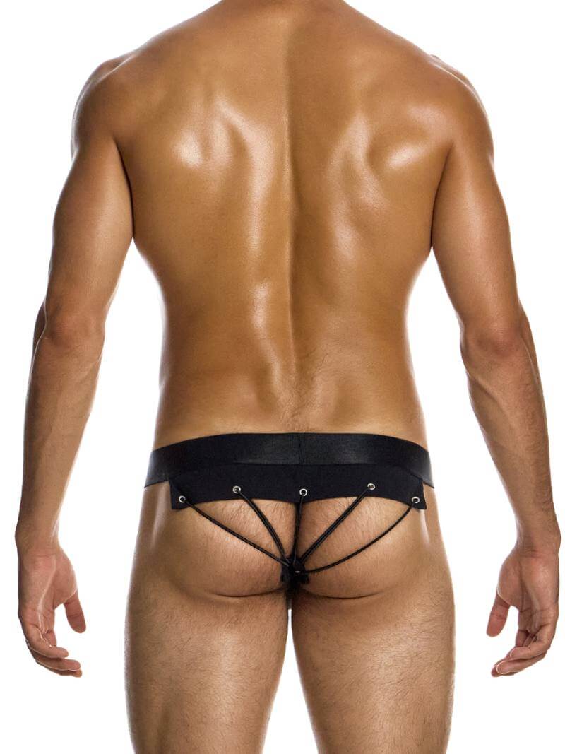 Mens MODUS VIVENDI Illusion Bottomless Tanga with Webbed Cord Design