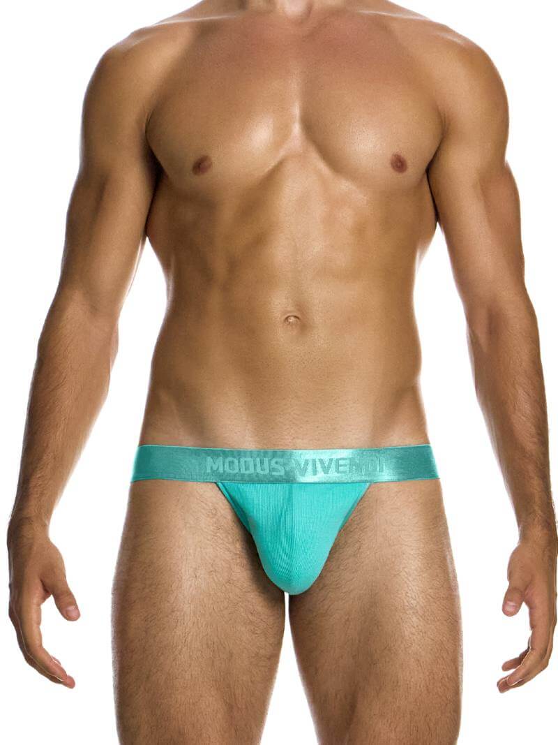 Mens MODUS VIVENDI Illusion Bottomless Tanga with Webbed Cord Design