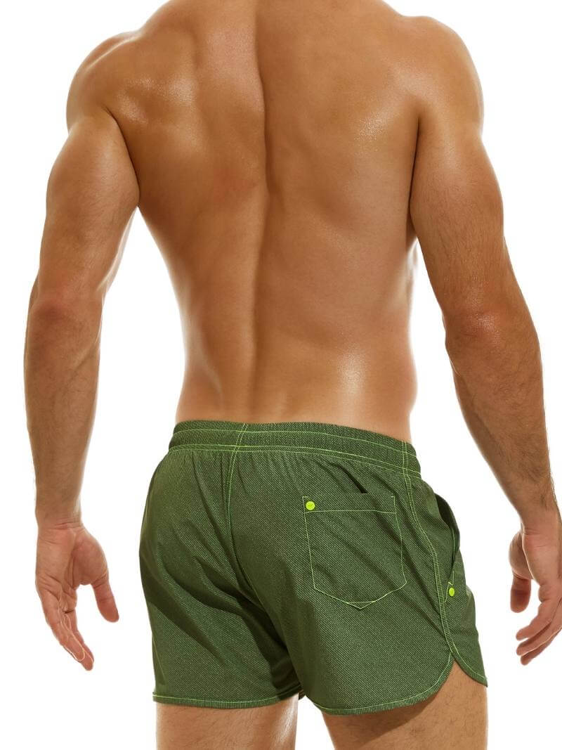 Mens MODUS VIVENDI Jeans Swimming & Beach Shorts: Loose Fit Jogging Style