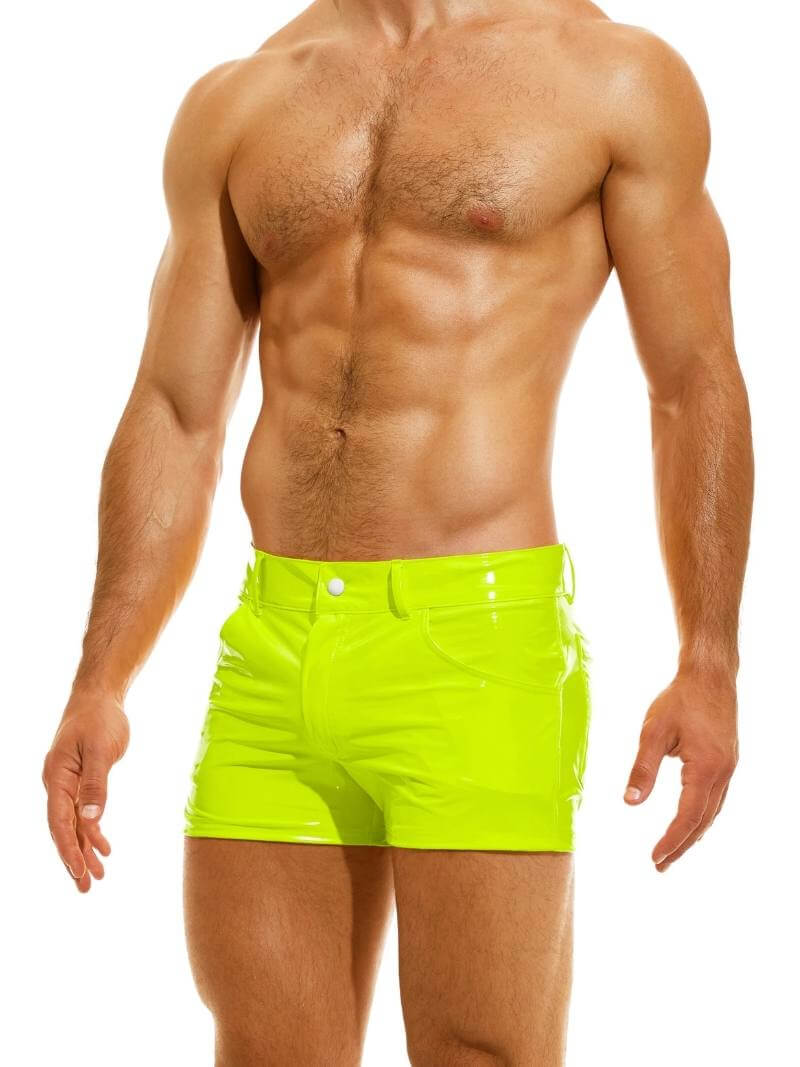 Mens MODUS VIVENDI PVC Vinyl 5 Pocket Short