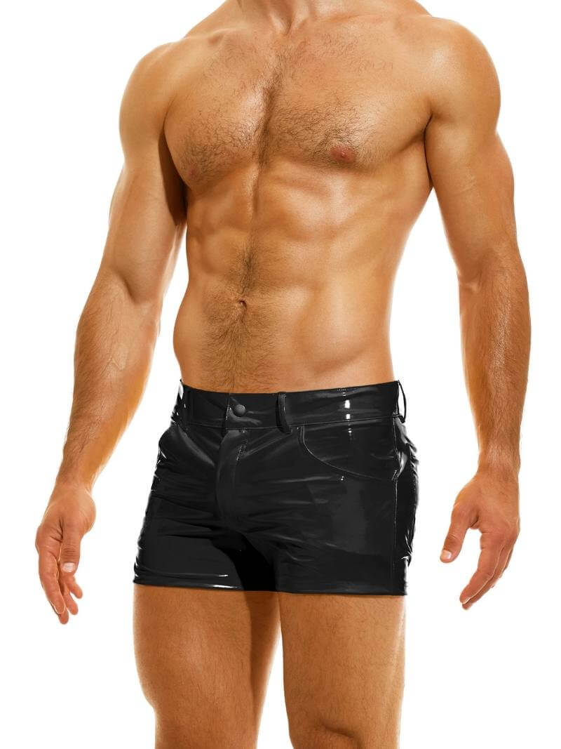 Mens MODUS VIVENDI PVC Vinyl 5 Pocket Short