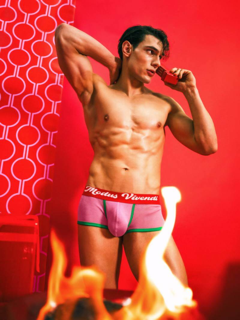 Mens MODUS VIVENDI Retro Boxer Trunk