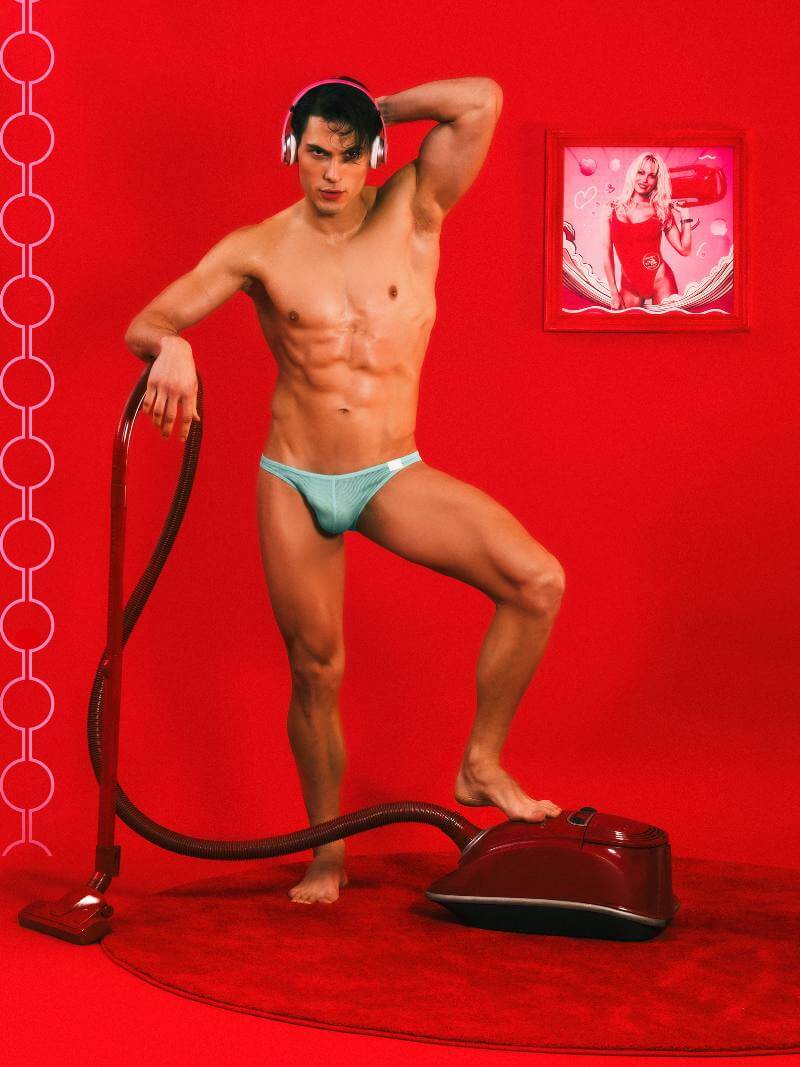 Mens MODUS VIVENDI Retro Micro Net Cotton Thong String