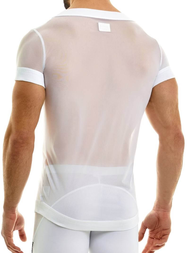 Mens MODUS VIVENDI Muslin T-Shirt: See-Through Sheer Mesh