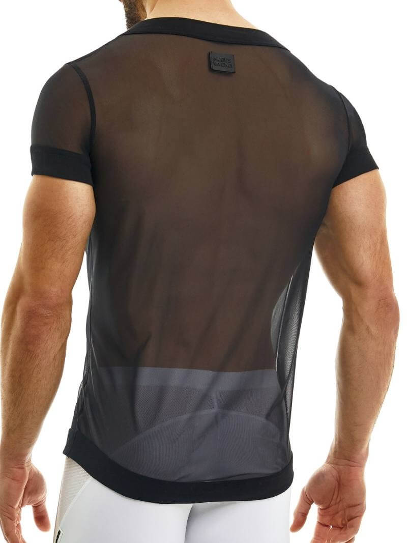 Mens MODUS VIVENDI Muslin T-Shirt: See-Through Sheer Mesh
