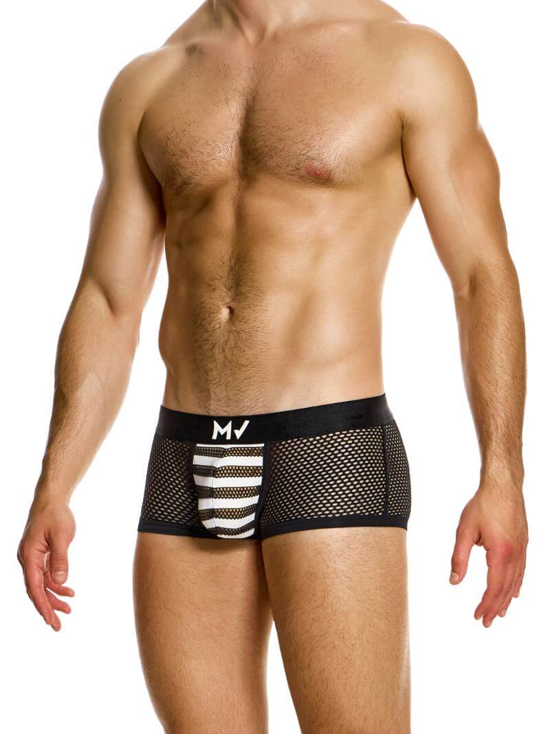 Mens MODUS VIVENDI Striped Mesh Trunk - SIZE LARGE, XL