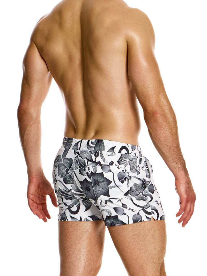 Mens MODUS VIVENDI Viennese Swim Shorts: Short Leg & Pockets - SIZE SMALL