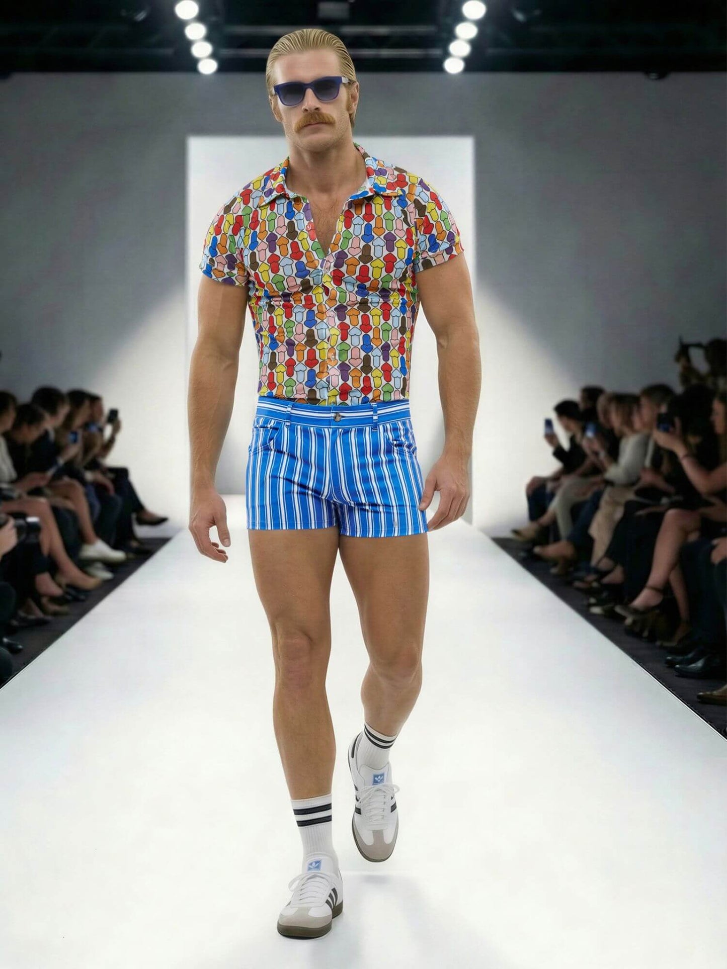 MODUS VIVENDI Striped Shorts & Rainbow Hearts Shirt- SAVE 5%