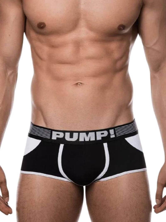 Mens PUMP UK Underwear Access Open Back Trunk, Black