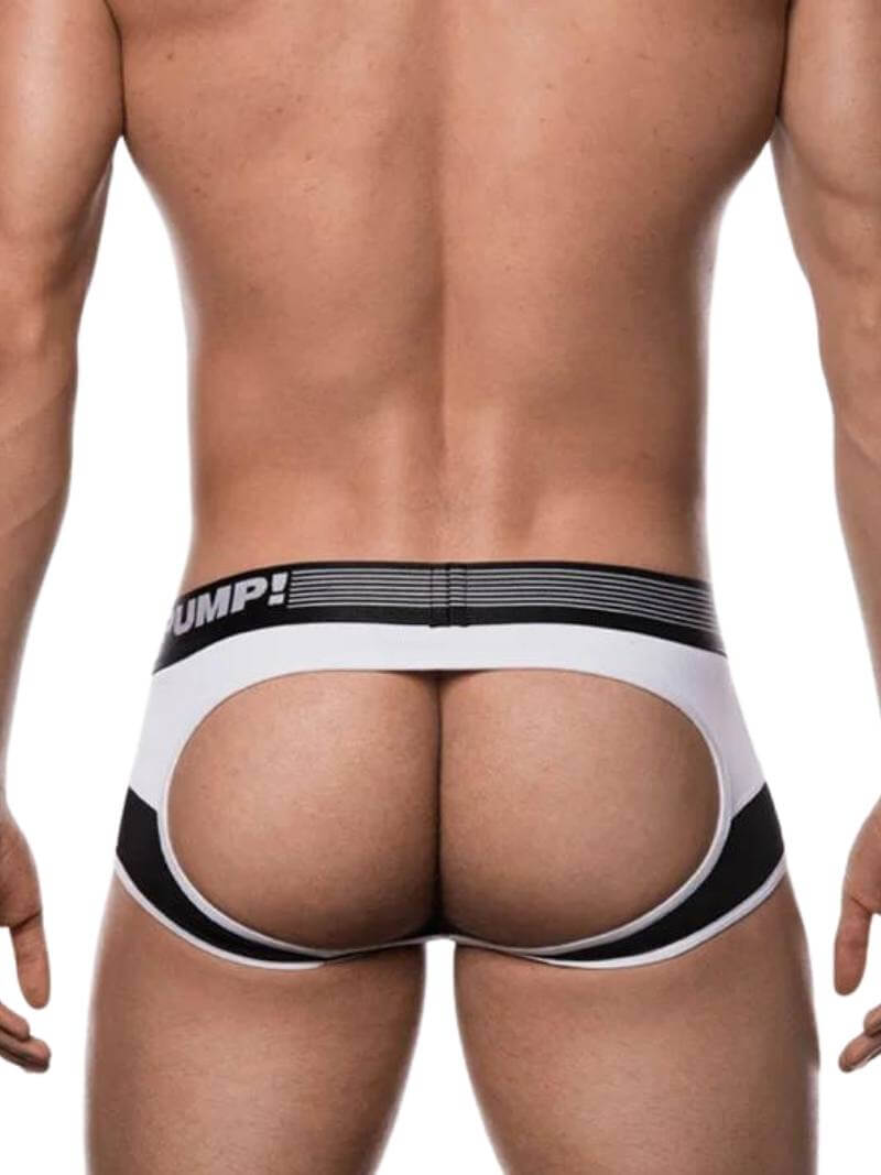 Mens PUMP Underwear Access Open Back Trunk, Black