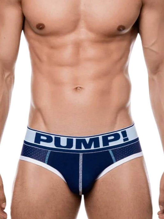 Mens PUMP Underwear Blue Steel Breathable Micro Mesh Brief