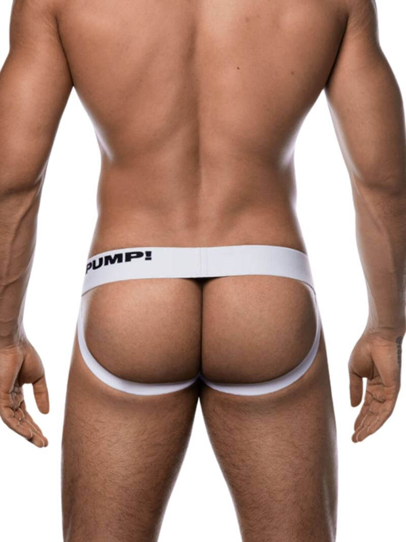 Mens PUMP! Classic White Jockstrap