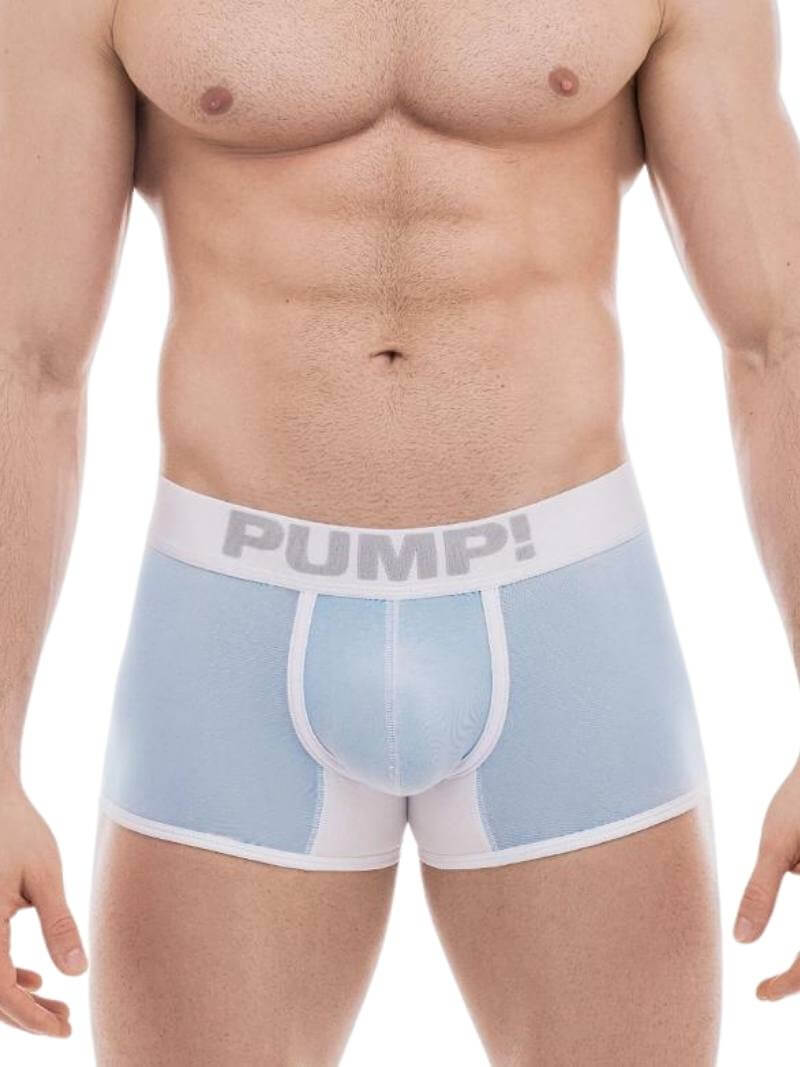 This image features the PUMP Milkshake Cotton Boxer, a stylish and comfortable men's underwear piece. The boxer is presented in a soft, pastel milkshake color, with contrasting white stitching and trims that add a vibrant touch to the design.