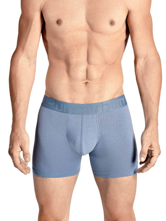 Mens Rounderbum Enhancing & Reshaping Boxer Brief with Padded Bum and Pouch, Light Blue