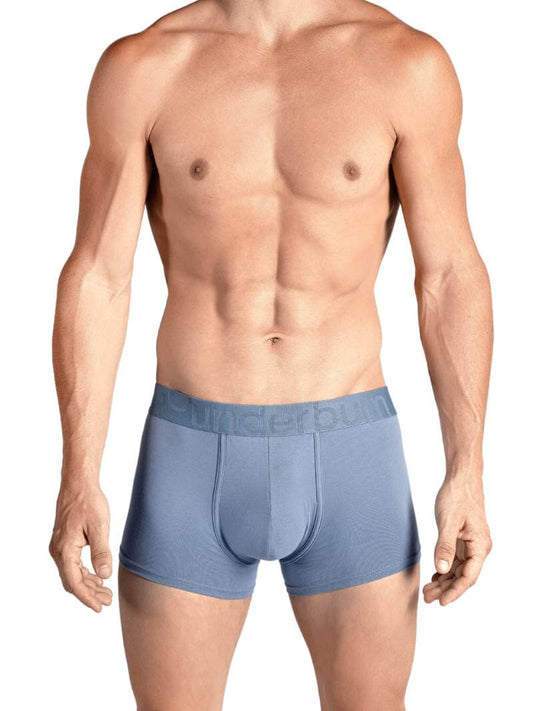 Mens RounderBum Trunk with Bum Reshaping Padding, Light Blue
