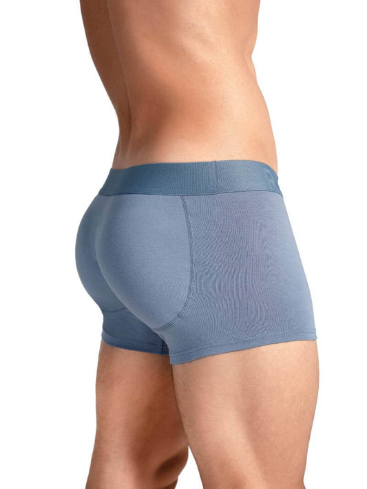 Mens RounderBum Trunk with Bum Reshaping Padding, Light Blue