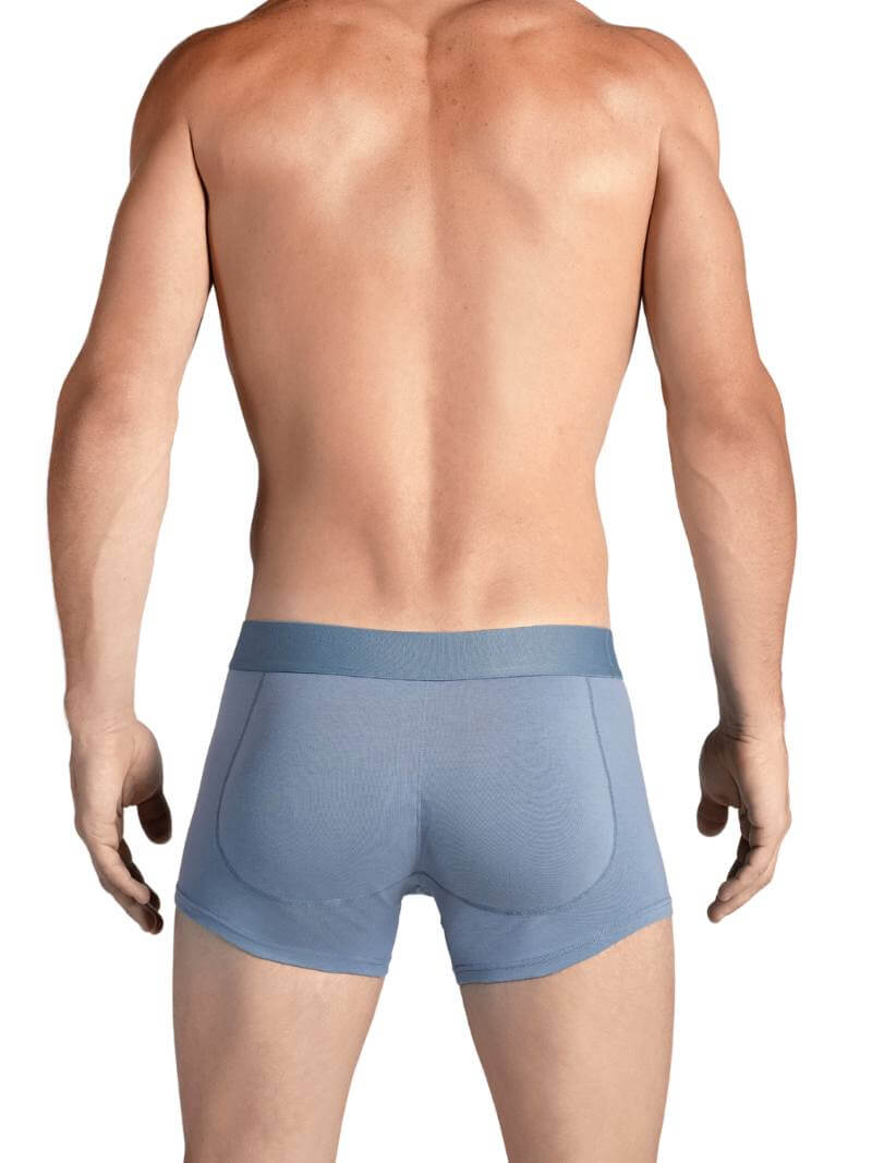 Mens RounderBum Trunk with Bum Reshaping Padding, Light Blue