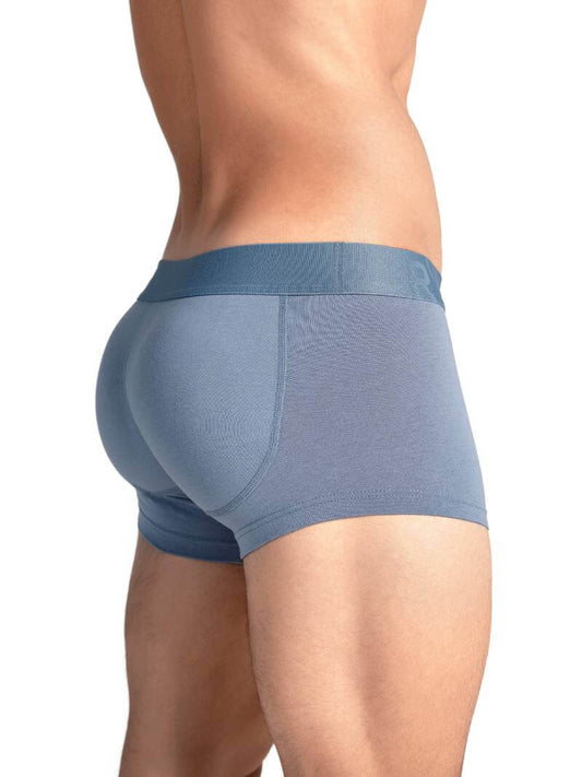 Mens RounderBum Enhancing & Reshaping Trunk with Padded Bum and Pouch, Light Blue