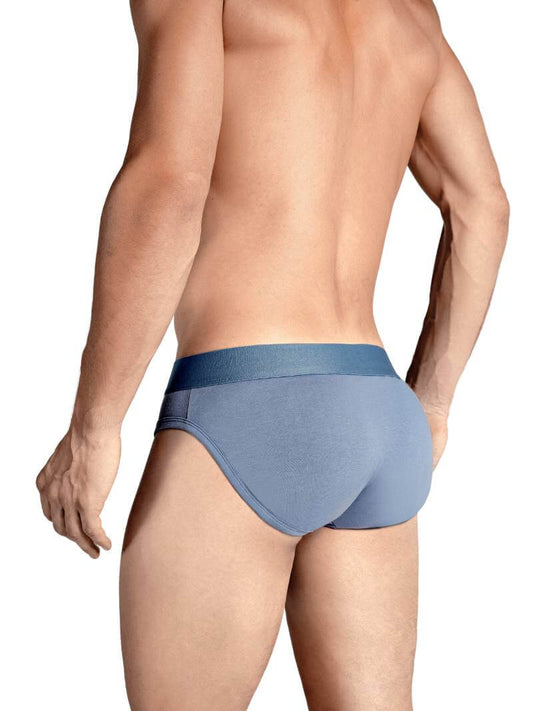 Mens RounderBum Enhancing & Reshaping Brief with Padded Bum and Pouch, Light Blue