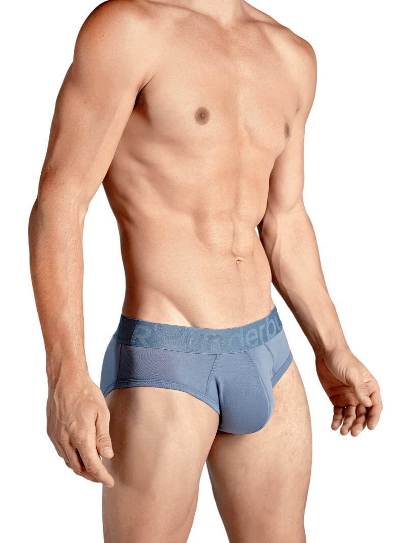 Mens RounderBum Brief with Bum Reshaping Padding, Light Blue