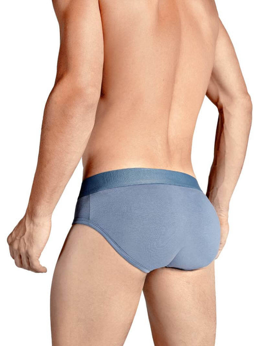 Mens RounderBum Brief with Bum Reshaping Padding, Light Blue
