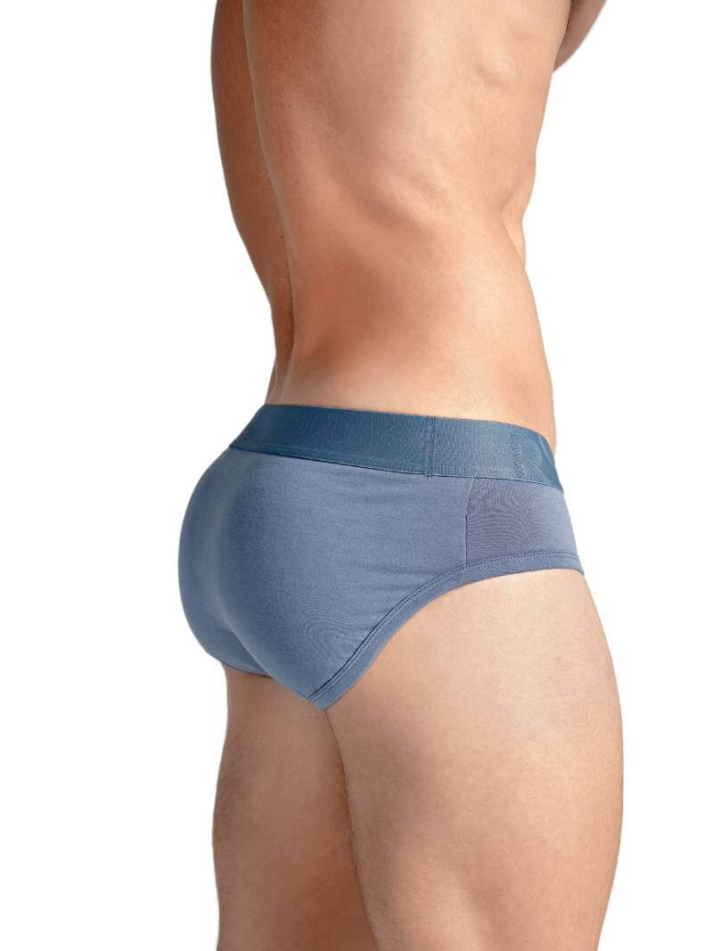 Mens RounderBum Brief with Bum Reshaping Padding, Light Blue