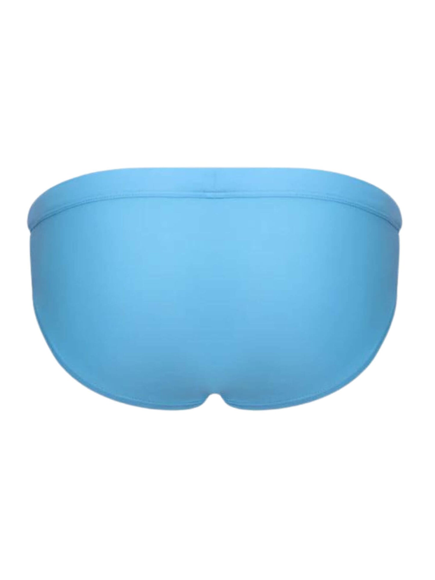 Blue swim brief on a white background