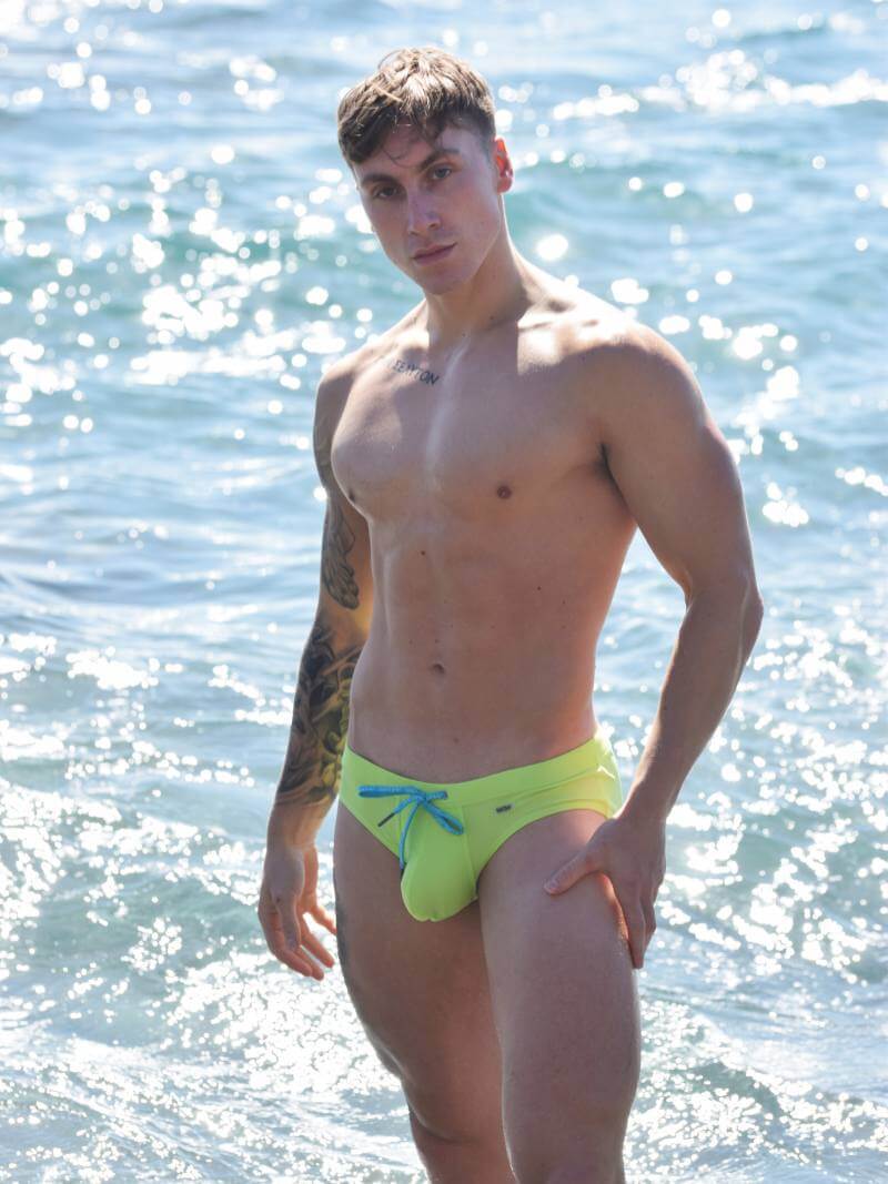 Mens SUKREW Zesty Lime Swimming Brief