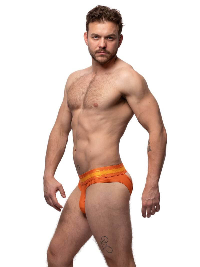 Mens SUKREW Highlight Jock V Thong with Large Pouch