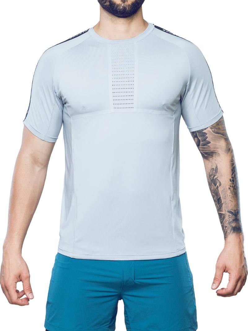 Men's Supawear SPR Fit Ultimate Sports Tee, Pale Grey, Breathable Performance Fabric