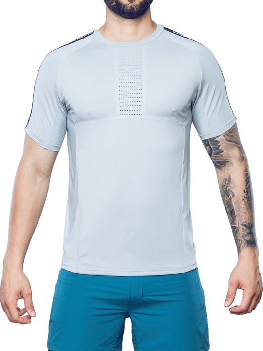 Men's Supawear SPR Fit Ultimate Sports Tee, Pale Grey, Breathable Performance Fabric
