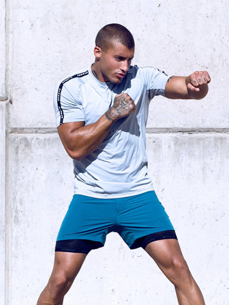 Men's Supawear SPR Fit Ultimate Sports Tee, Pale Grey, Breathable Performance Fabric