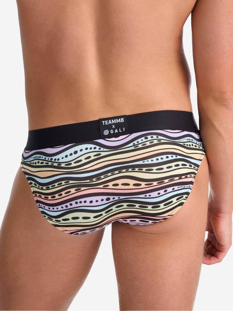 Mens Teamm8 X Gali Worimi Waves Brief