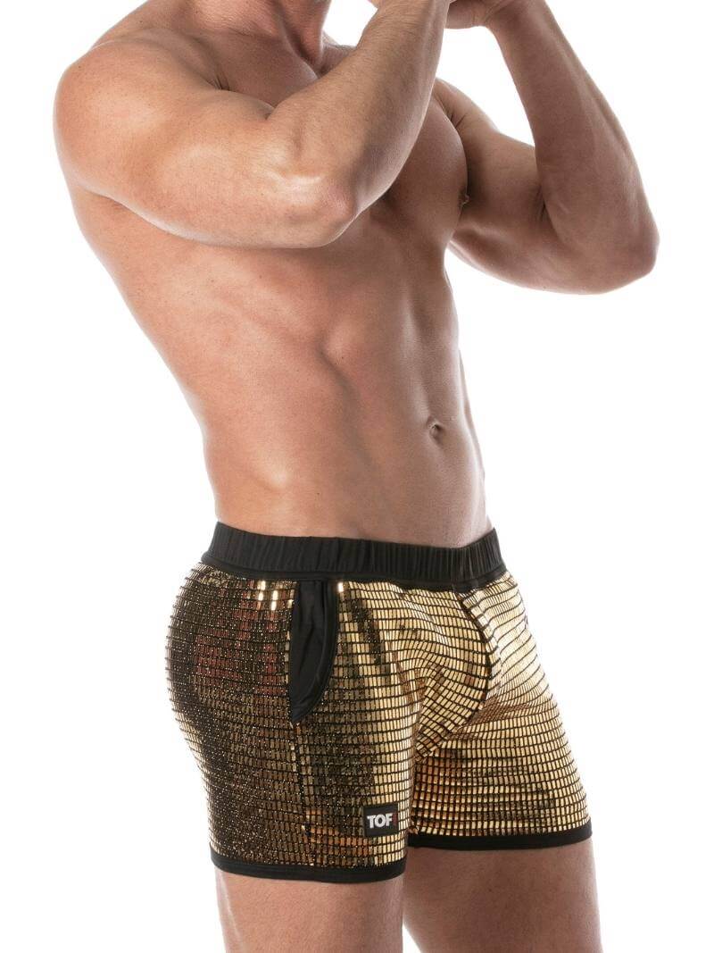 Mens TOF Paris Glitter Short-Leg Short