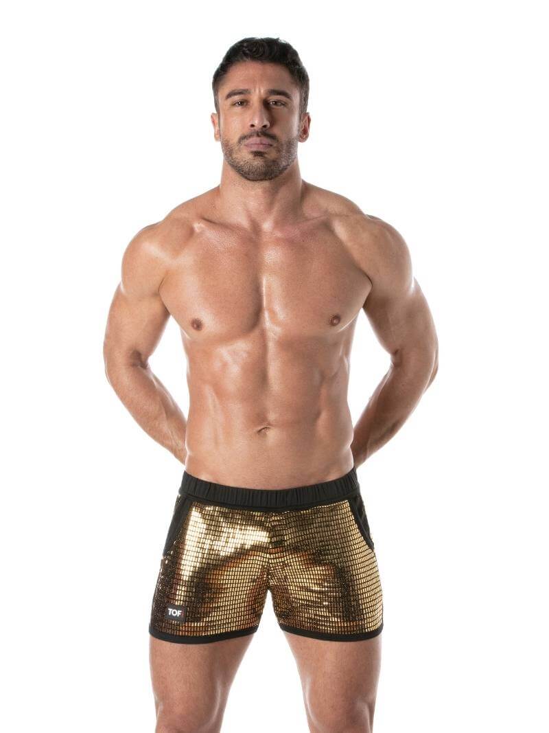 Mens TOF Paris Glitter Short-Leg Short
