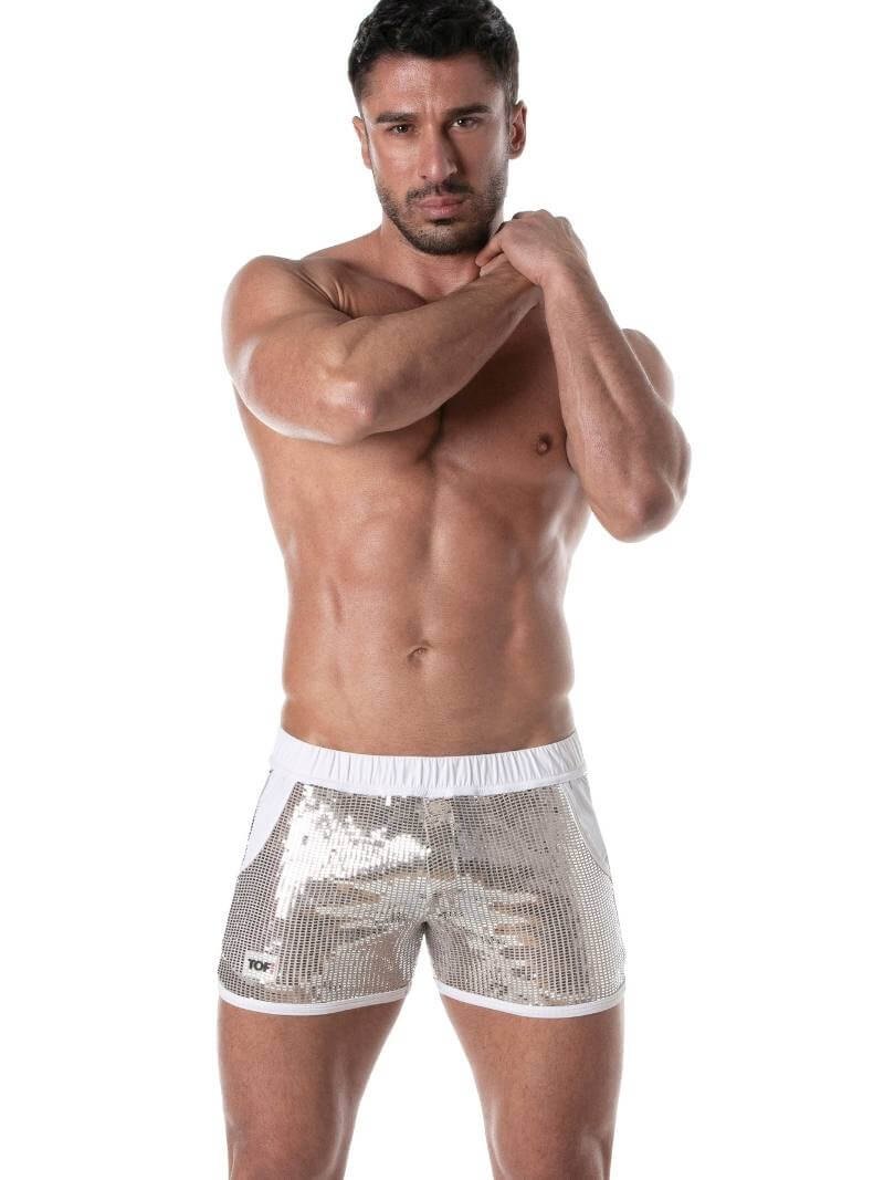 Mens TOF Paris Glitter Short-Leg Short