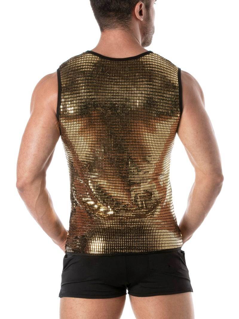 Mens TOF Paris Glitter Tank Top