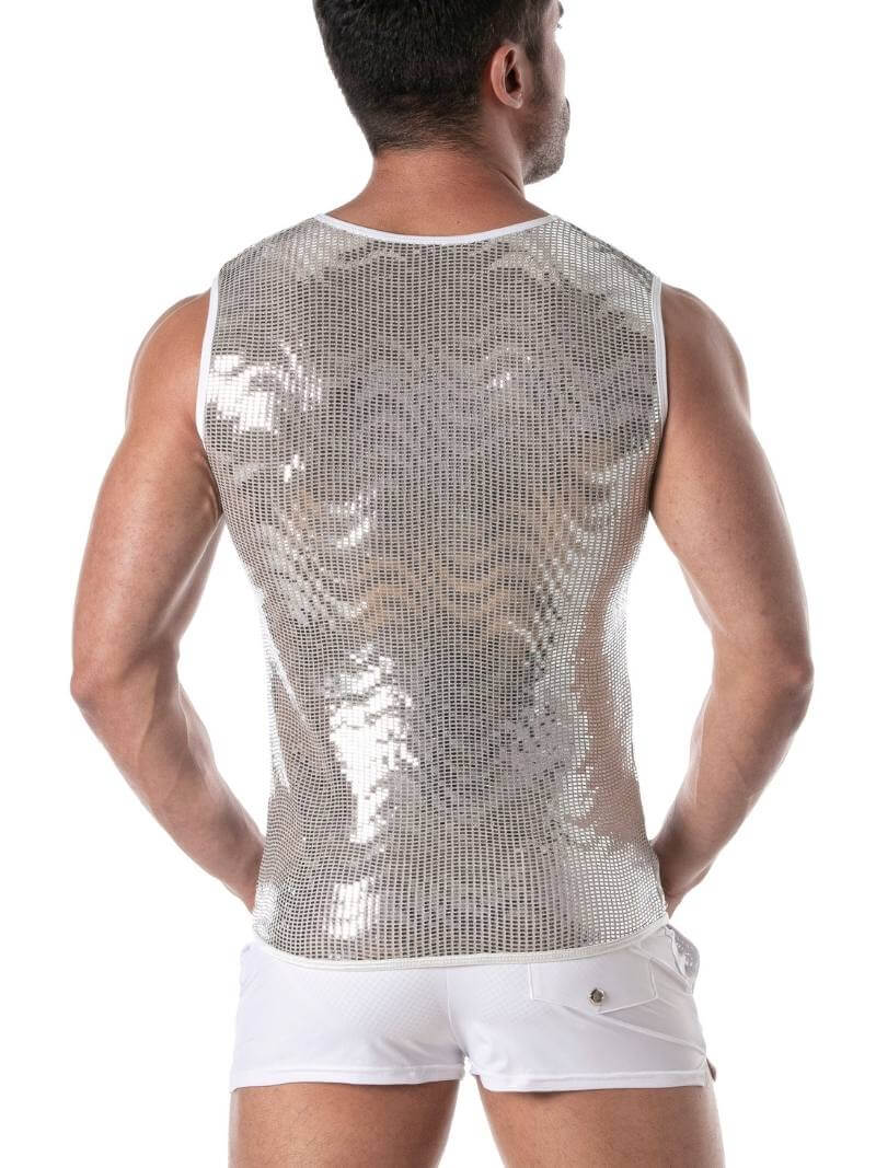 Mens TOF Paris Glitter Tank Top