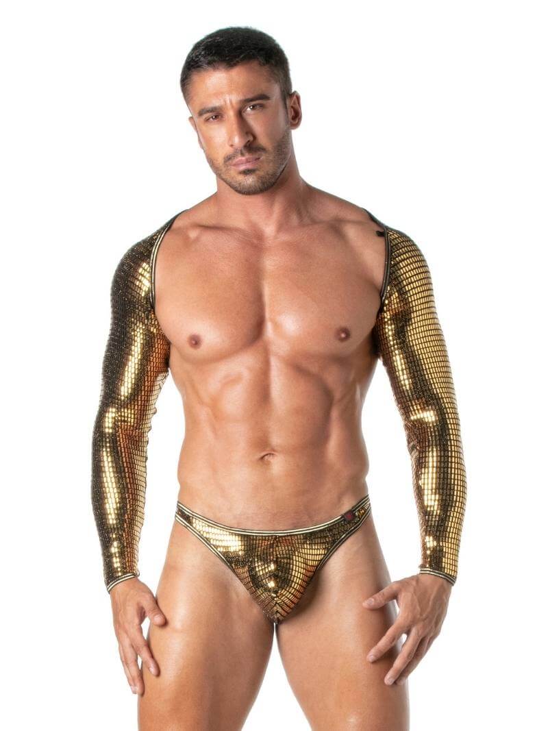 Mens TOF Paris Glitter Bolero Cropped Top