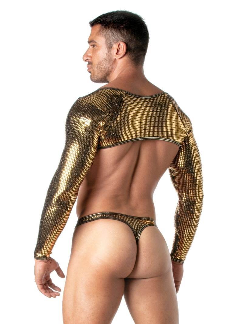 Mens TOF Paris Glitter Bolero Cropped Top