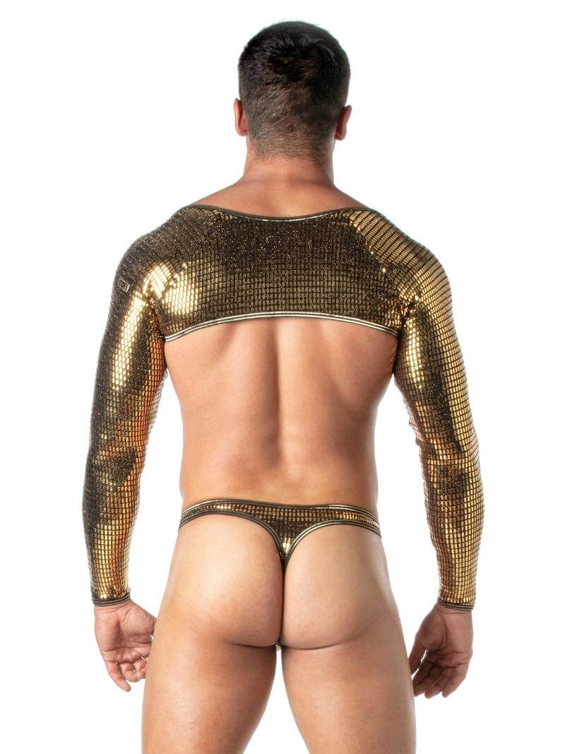 Mens TOF Paris Glitter Bolero Cropped Top