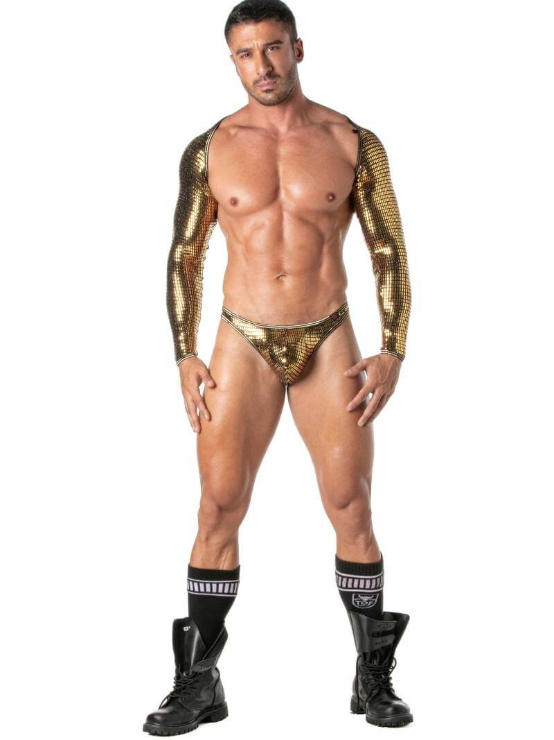Mens TOF Paris Glitter Bolero Cropped Top