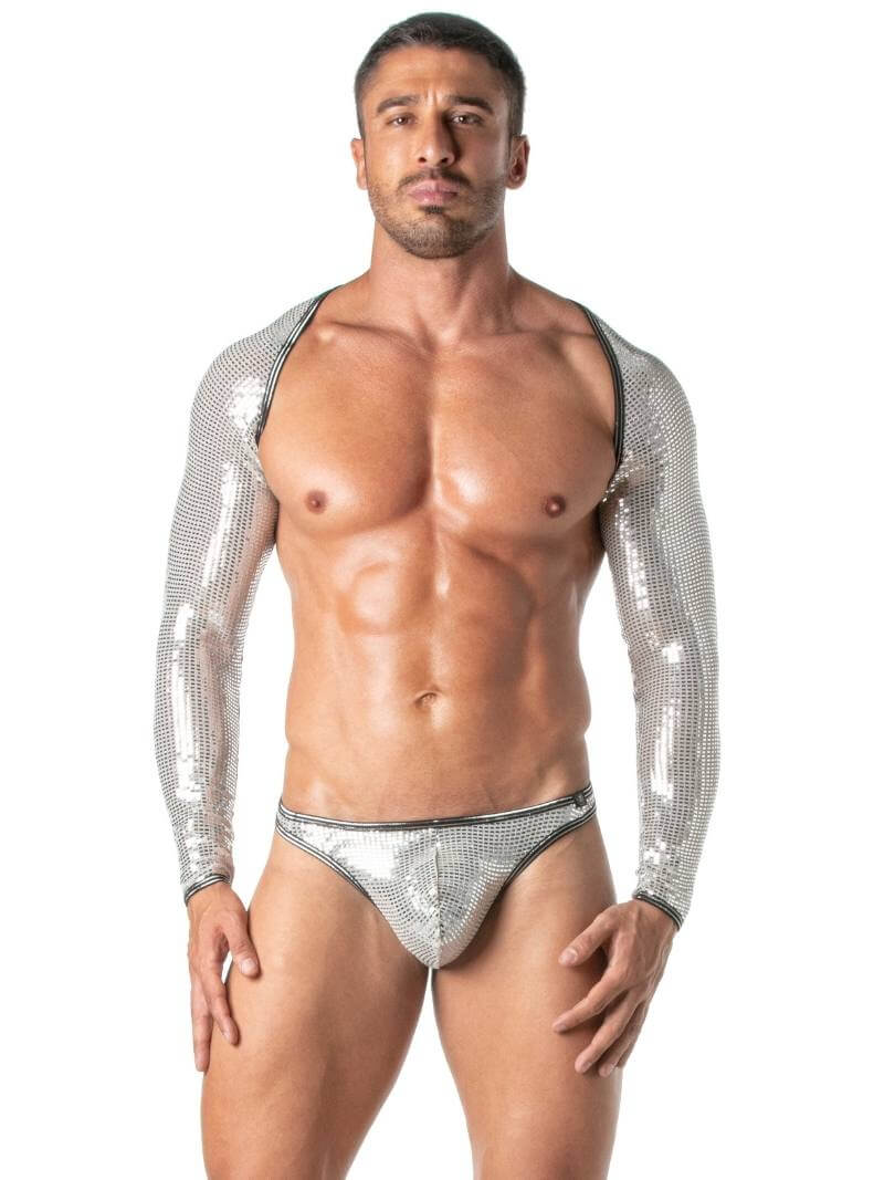 Mens TOF Paris Glitter Bolero Cropped Top