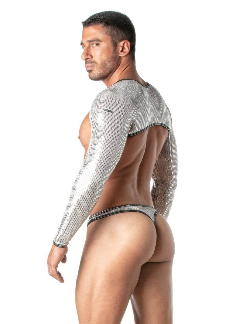 Mens TOF Paris Glitter Bolero Cropped Top